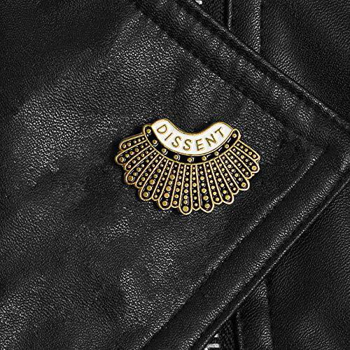 Dissent Enamel Pin RBG Feminism Brooche Female Justice Badge for Women Girl Collar Backpacks Jackets Decoration Pin Style A
